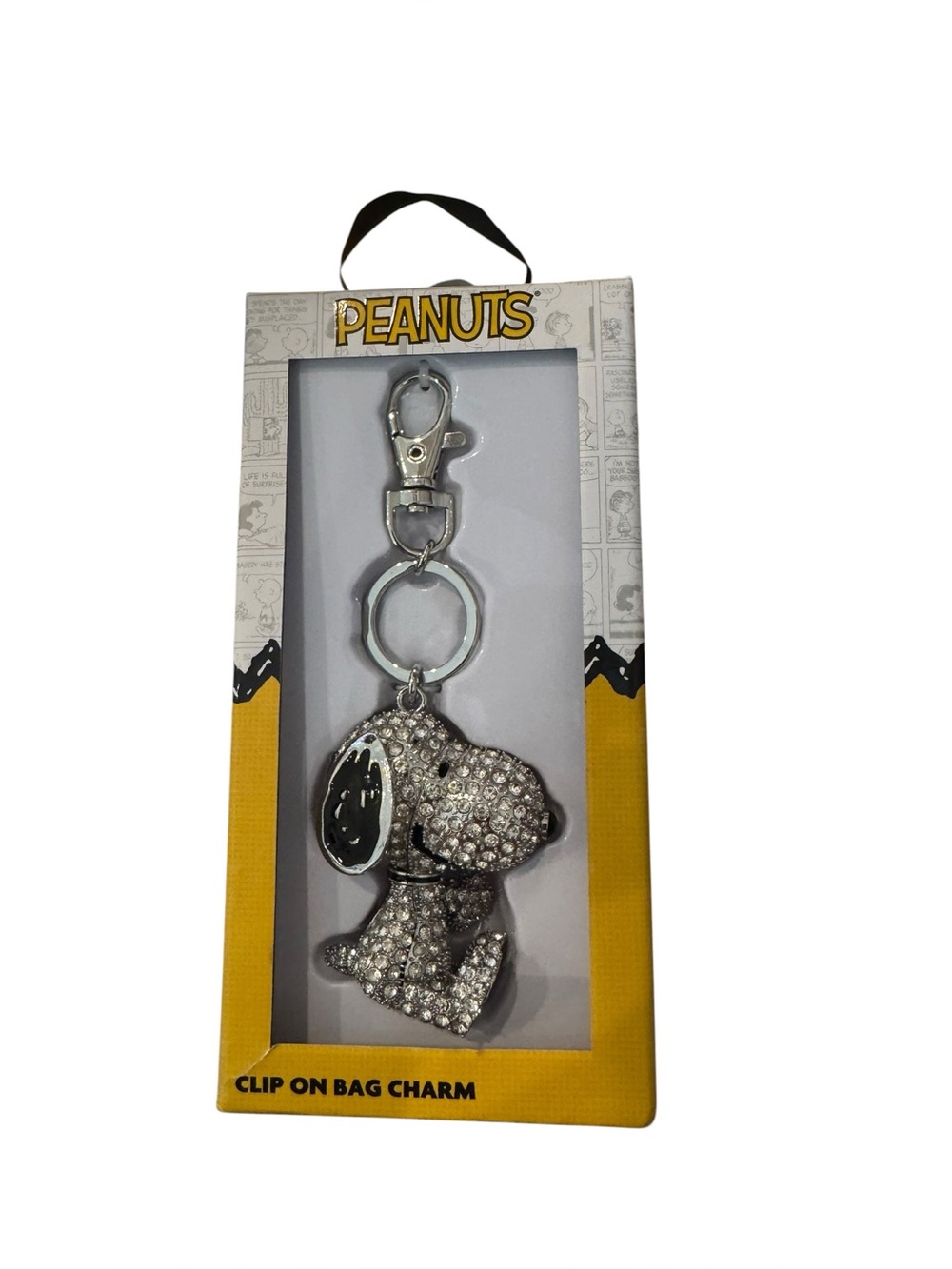 Peanuts Snoopy Pave 3D Bling Bag Charm/Key Ring - BRAND NEW